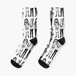 ajr band black outline  Socks