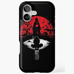 Itachi Uchiha Red Moon Akatsuki Design Naruto Shadow Art iPhone Tough Case