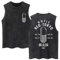 Biker Gang MMXIX PTTT0308 Washed  Akira Tank Tops
