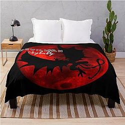 Akira Blanket - Devilman Crybaby Akira Fudo DevilMan Amon Moon Red Throw Blanket RB0908