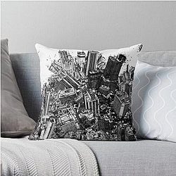 Akira Pillows - Akira cyberpunk city explosion manga strip Throw Pillow Cover RB0908