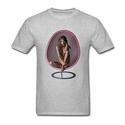 LIOLI Men's Alessandra Ambrosio Design Cotton T-Shirt
