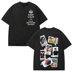 Keep Calm And Love DTNK2305 Washed Alexander Stewart T-Shirts