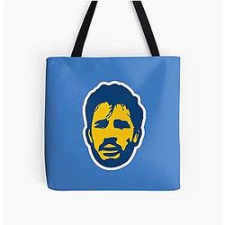 Alexandre Pantoja Blue and Yellow Over Print Tote Bag