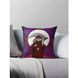 Alexisonfire skull purple tee Throw Pillow