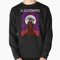 Alexisonfire skull purple tee Pullover Sweatshirt