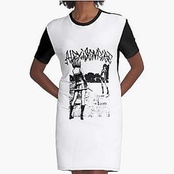 Alexisonfire Merch Anime Knife Fight Graphic T-Shirt Dress