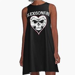 Alexisonfire skull A-Line Dress
