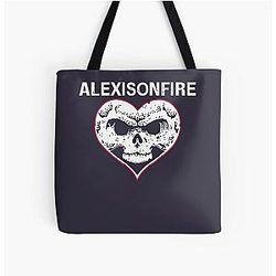 Attract Attention Most Loved Music Alexisonfire Skull Retro All Over Print Tote Bag
