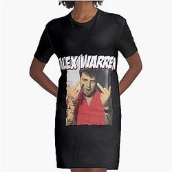 Middle Finger Alex Graphic T-Shirt Dress