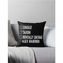 Mentally dating Alex Warren Throw Pillow