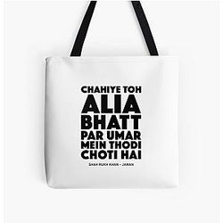 Alia Bhatt All Over Print Tote Bag
