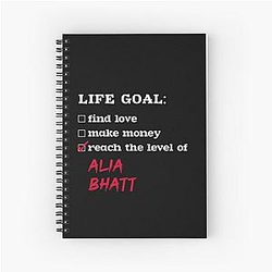 Alia Bhatt Life Goal Notebook