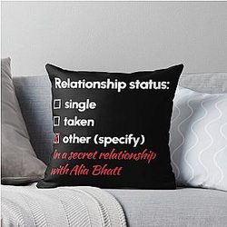 Alia Bhatt Relationship Throw Pillow