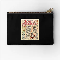 Alice in Wonderland The World Is My Stage Alice In Wonderland Zipper Pouches