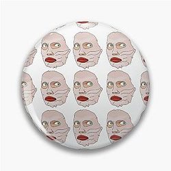 Queen Alyssa Edwards with a facemask Pin