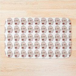 Queen Alyssa Edwards with a facemask Bath Mat