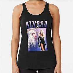Alyssa Edwards vintage retro design   Racerback Tank Top