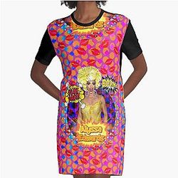 Alyssa Edwards "TonguePopArt" Graphic T-Shirt Dress