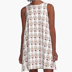 Queen Alyssa Edwards with a facemask A-Line Dress
