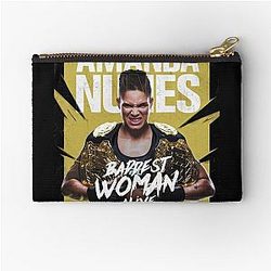 Amanda Nunes Baddest Woman Alive UFC Champion Zipper Pouch