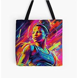 UFC Champion: Amanda Nunes - Reigning UFC Icon in Dazzling Glory Tote Bag