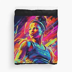 UFC Champion Amanda Nunes Reigning UFC Icon in Dazzling Glory Duvet Cover