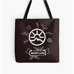 Heartland Ranch, Amy and Ty, Amber Marshall, Spartan Horse Farming Horses All Over Print Tote Bag