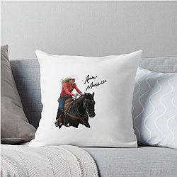 Amber Marshall Horses Throw Pillow