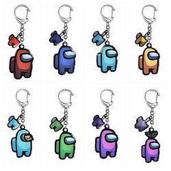 90 mm x 27mm New  Stainless Steel Among Us Key Chain