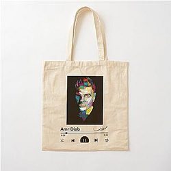 Amr Diab Music Cotton Tote Bag