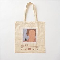 Amr Diab Music Plaque Album from the heart Cotton Tote Bag