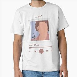 Amr Diab Music Plaque Album Sahm Qalbi Classic T-Shirt