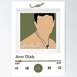 Amr Diab Music Plaque El Lady Album Poster