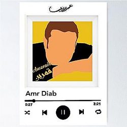 Amr Diab plaque for Amarain album Two Moons Poster