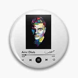 Amr Diab Music Plaque Pin
