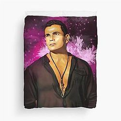 Amr Diab Digital Painting Duvet Cover
