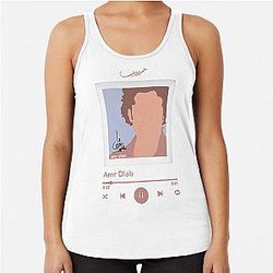 Amr Diab Music Plaque Album Ilm Qalbi Racerback Tank Top