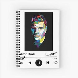 Amr Diab Music Plaque Spiral Notebook