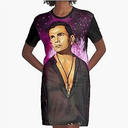 Amr Diab Painting Graphic T-Shirt Dress