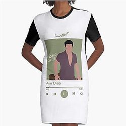 Amr Diab Plaque Graphic T-Shirt Dress