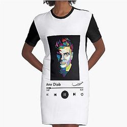 Amr Diab Music Plaque T-Shirt Dress