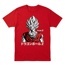 Dragon Ball Z Goku Kanji Mens Red Graphic Tee Shirt HTA 0304 Meo Cua T-Shirts