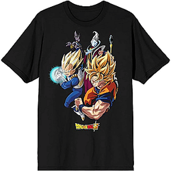 Dragon Ball Super Character Men's Black Crew Neck T-Shirt HTA0604 Meo Cua T-Shirts