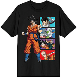 Dragon Ball Super Goku Character Panels Men's Black T-Shirt HTA0604 Meo Cua T-Shirts