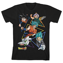 Dragon Ball Z Anime Characters Group Shot Mens Black Graphic T-Shirt HTA0604 Meo Cua T-Shirts