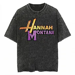 Miley Cyrus Hannah Montana Logo PTD0604 Meo Cua  Washed T-Shirts
