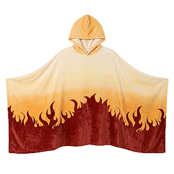 Demon Slayer Fire Hooded Wearable Blanket Hoodie Throw Blanket Cosplay 160x100 cm HTA1404 Meo Cua Hoodies