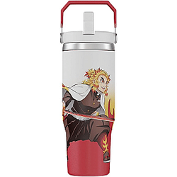 Demon Slayer Kimetsu No Yaiba Rengoku Water Hashira Tumbler with Lid, 30 Oz Water Cup, HTA1504 Meo Cua Mugs