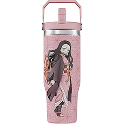 Demon Slayer Kimetsu No Yaiba Nezuko Water Hashira Tumbler with Lid, 30 Oz Water Cup, HTA1504 Meo Cua Mugs
